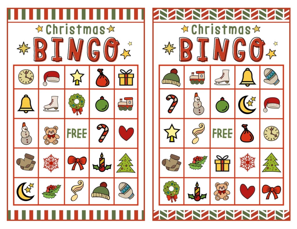Free Printable Christmas Bingo Templates Printable JD