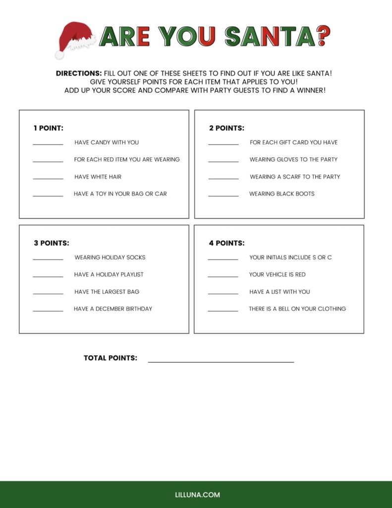 FREE Printable Christmas Games 4 FREEBIES Lil 39 Luna