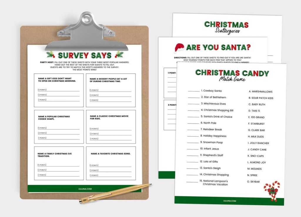 FREE Printable Christmas Games 4 FREEBIES Lil 39 Luna