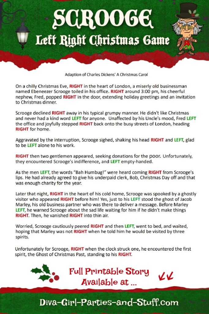 Free Printable Christmas Left Right Game Printable Free Printables Hub