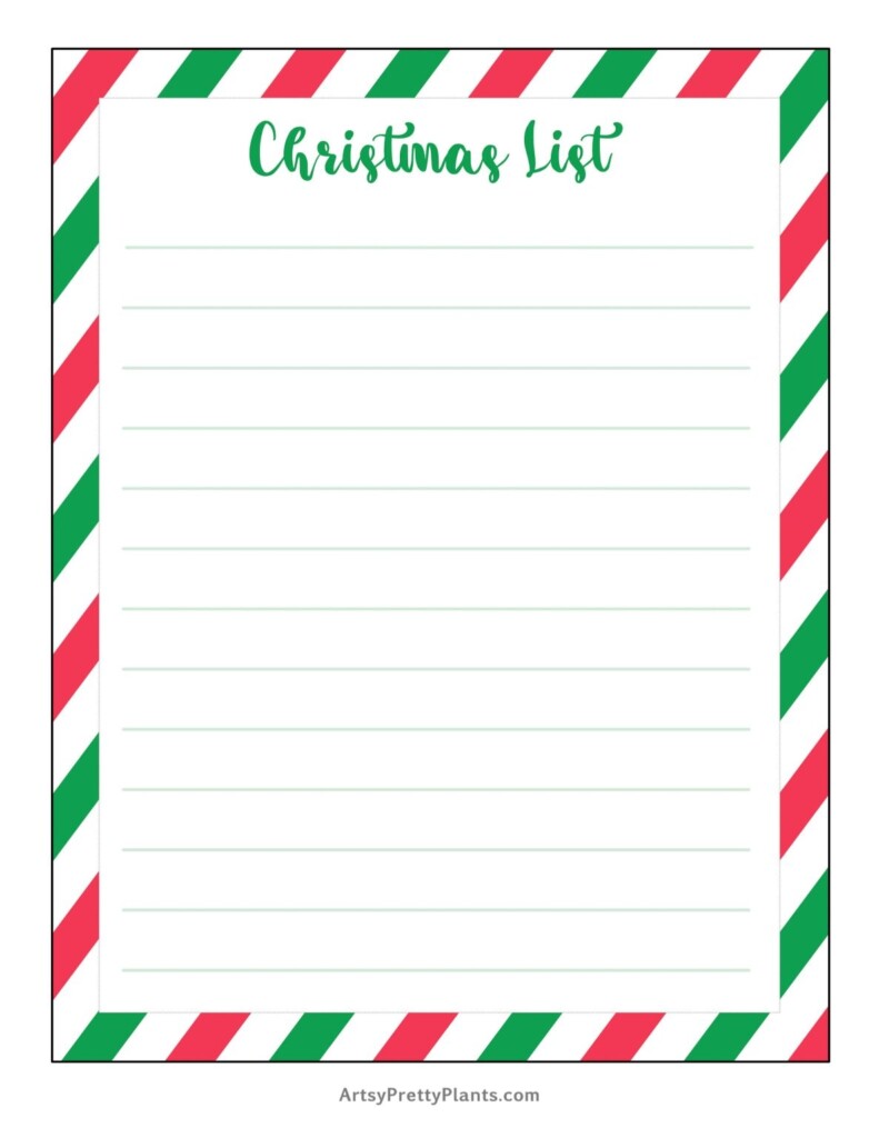 Free Printable Christmas List Free Printable Vrogue co