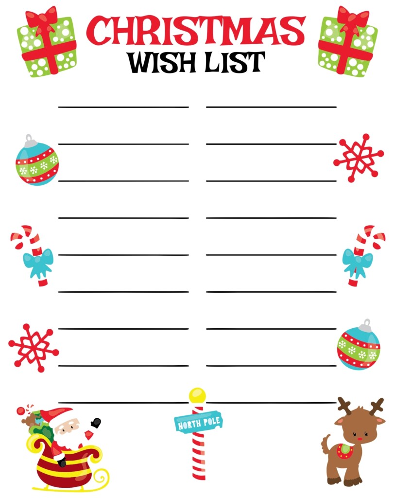 Free Printable Christmas List Paper Get What You Need For Free