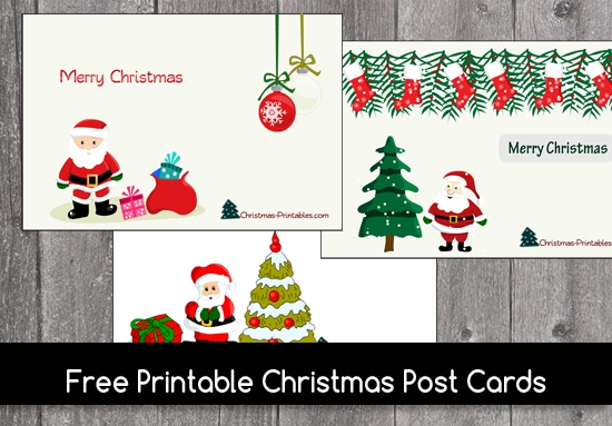 Free Printable Christmas Postcards