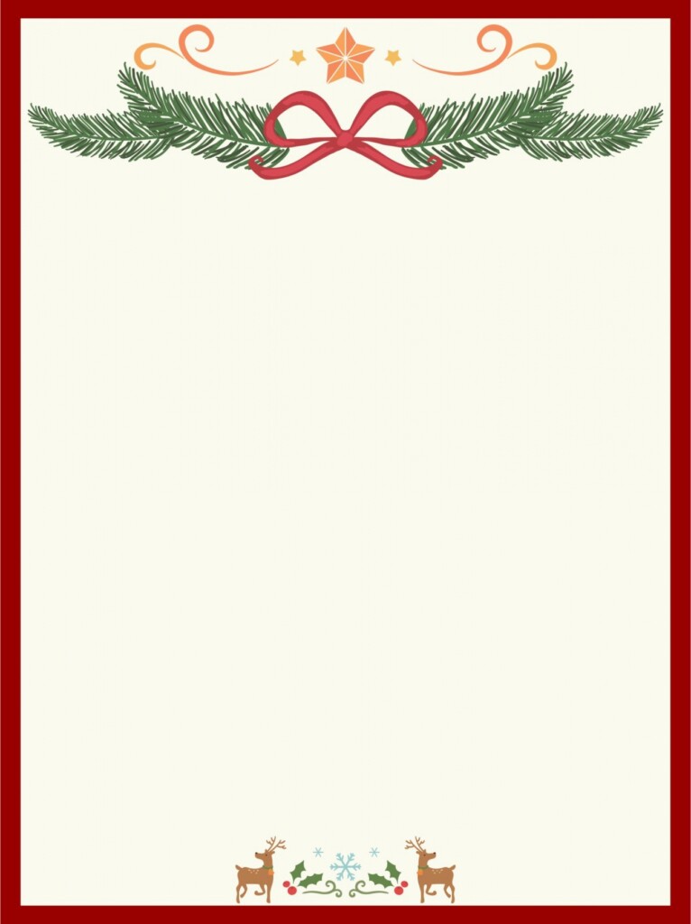 Free Printable Christmas Stationery FREE Printable HQ