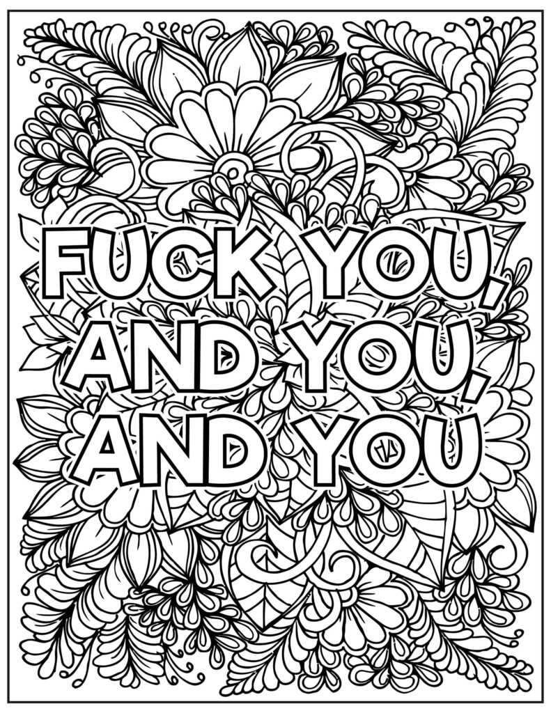 Free Printable Coloring Pages Adults Only Swear Words FREE Printable