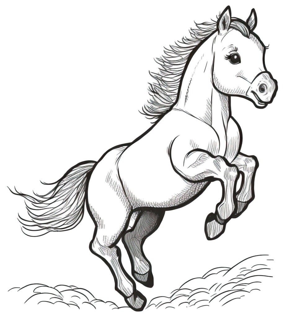 Free Printable Colouring Pages Of Horses Free Coloring Sheet 