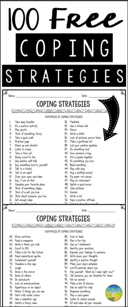 Free Printable Coping Skills Lists Dev onallcylinders
