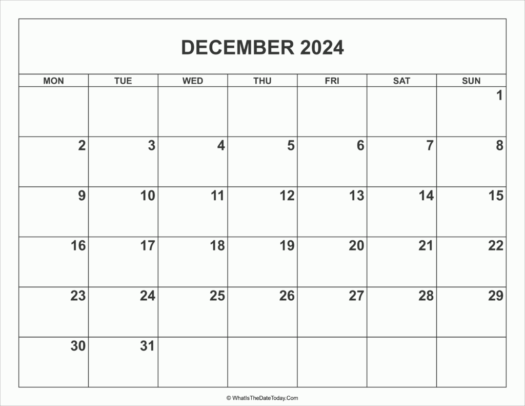Free Printable Dec 2024 Calendar Paula Zaneta