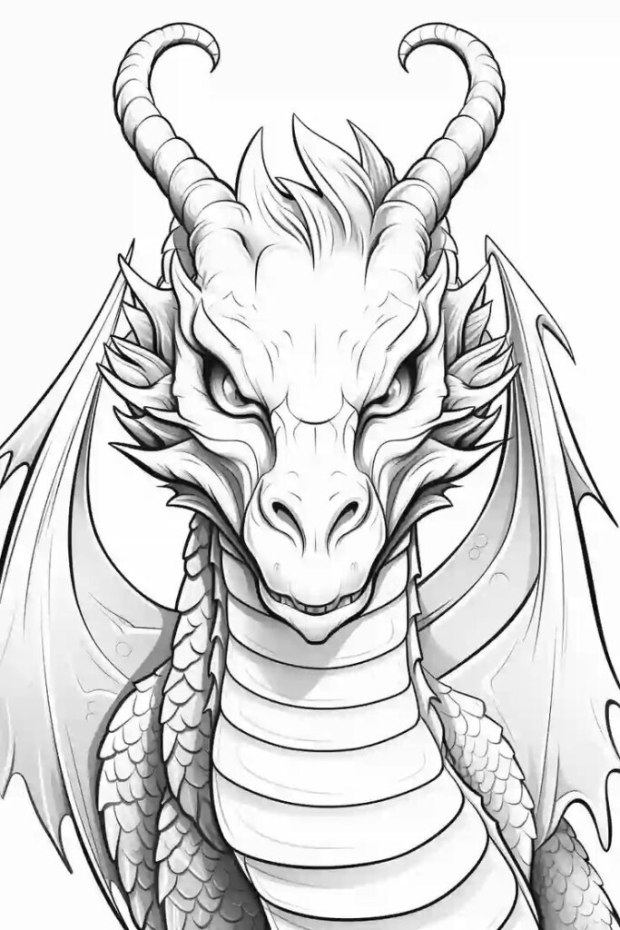 Free Printable Dragon Coloring Pages For Kids Adults Storiespub In 