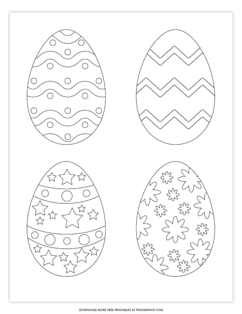 Free Printable Easter Egg Coloring Pages Easter Egg Template