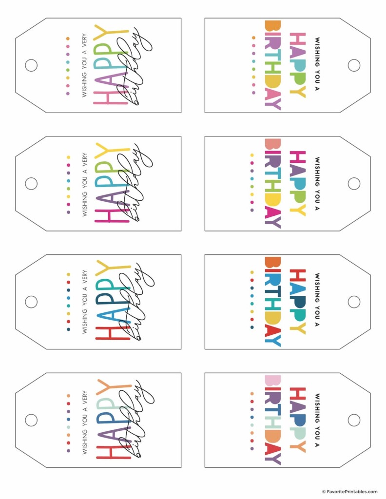 Free Printable Editable Girls Birthday Gift Tags Svg File FREE Printables