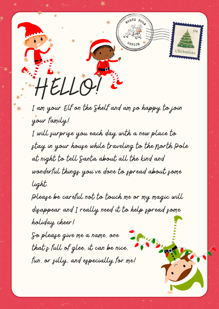 Free Printable Elf On The Shelf Welcome Letters 2024 Lola Lambchops