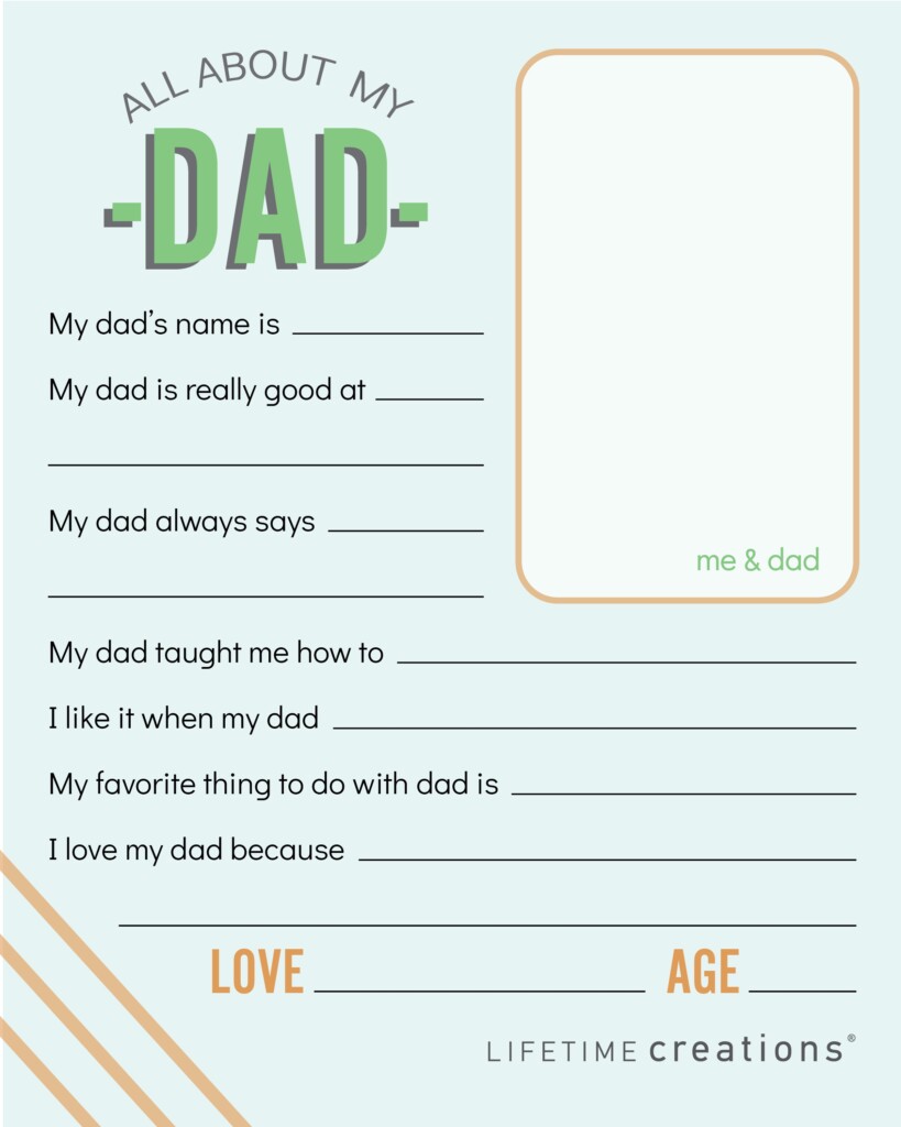 Free Printable Father 39 s Day Coupons Questionnaire Lifetime Creations