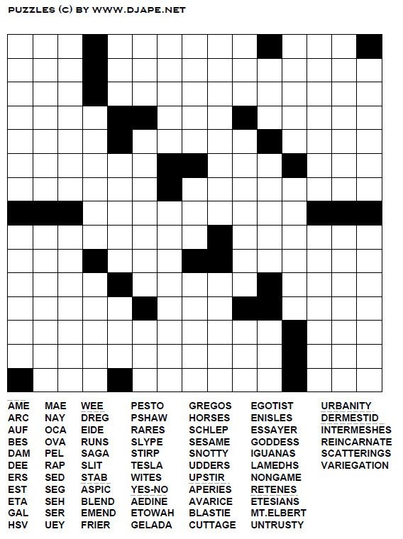 Free Printable Fill Ins Puzzles Gerald Printable