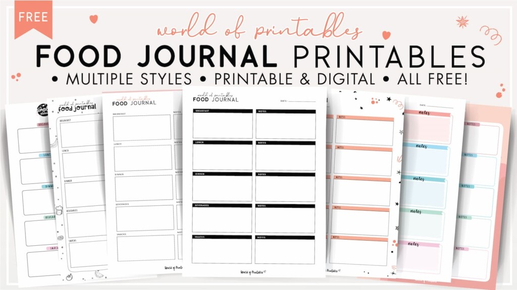 Free Printable Food Journal Pdf Download Free Printable Food Journal 