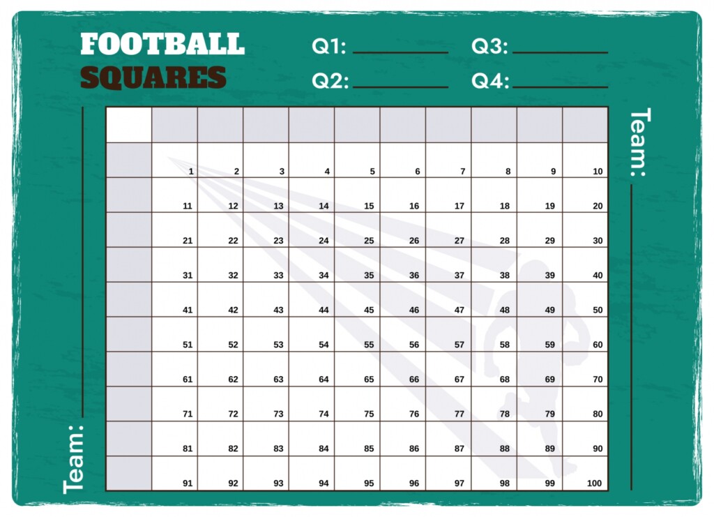 Free Printable Football Squares With Numbers FREE Printable HQ