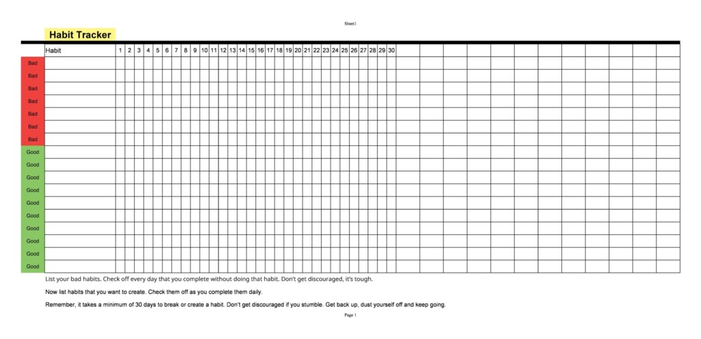 FREE Printable HABIT TRACKER PDF 2023 INSTANT Download 54 OFF
