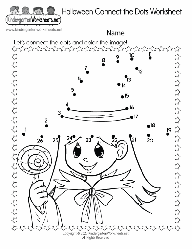 Free Printable Halloween Connect The Dots Worksheet