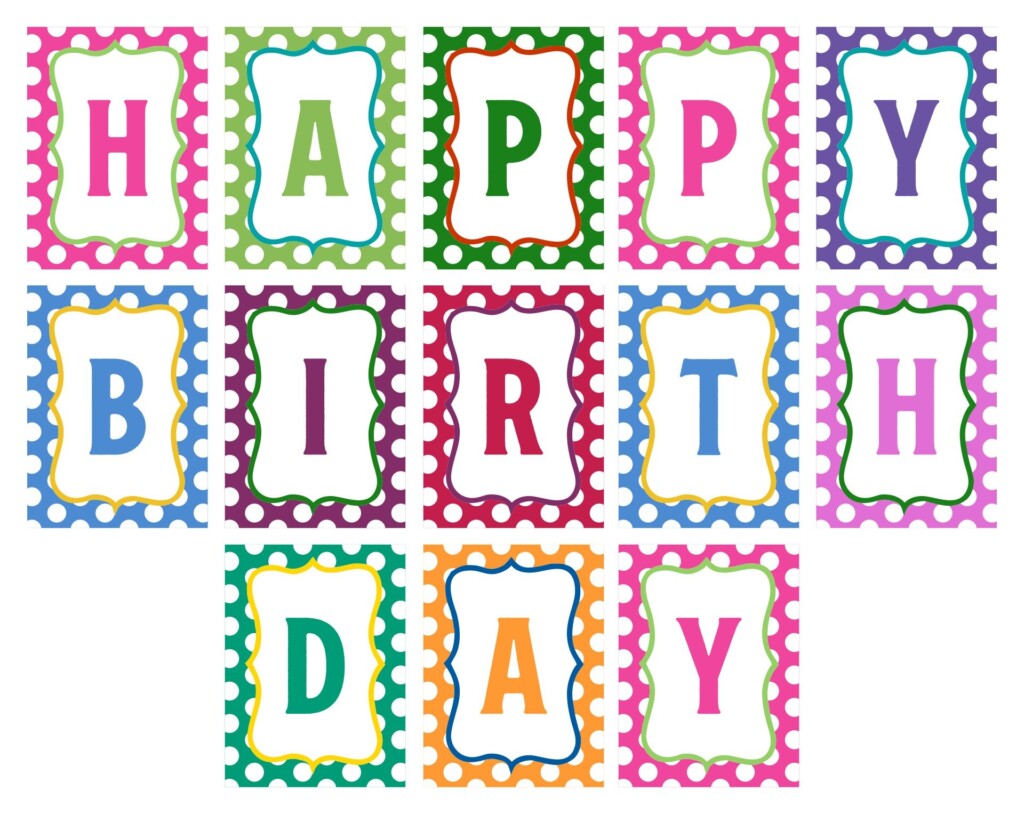 Free Printable Happy Birthday Banner Templates Sarseh