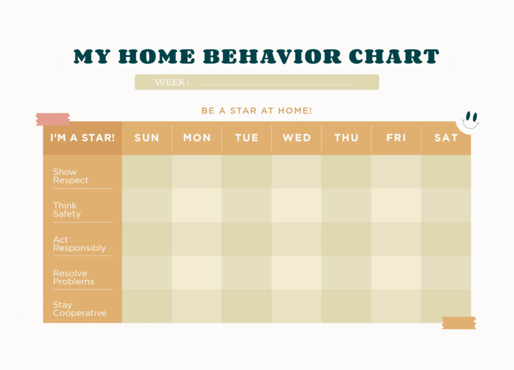 Free Printable Homeschool Behavior Chart PrintableBehaviorChart