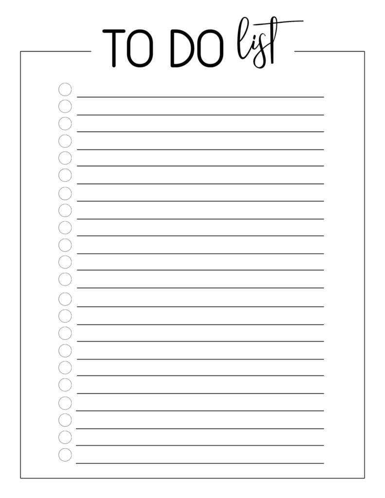 Free Printable Honey Do List Template To Do List Printable