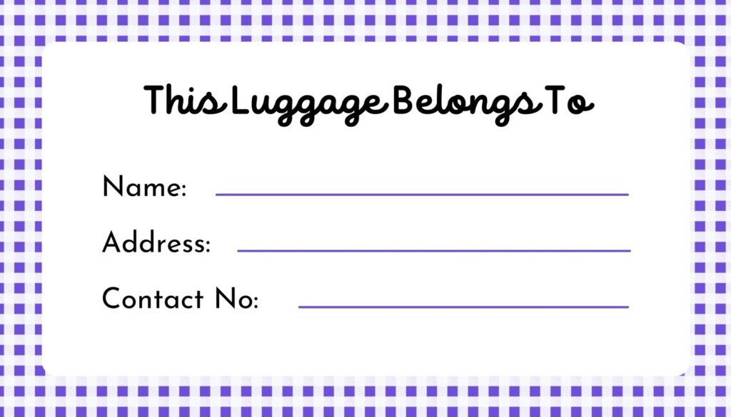 Free Printable Luggage Tags