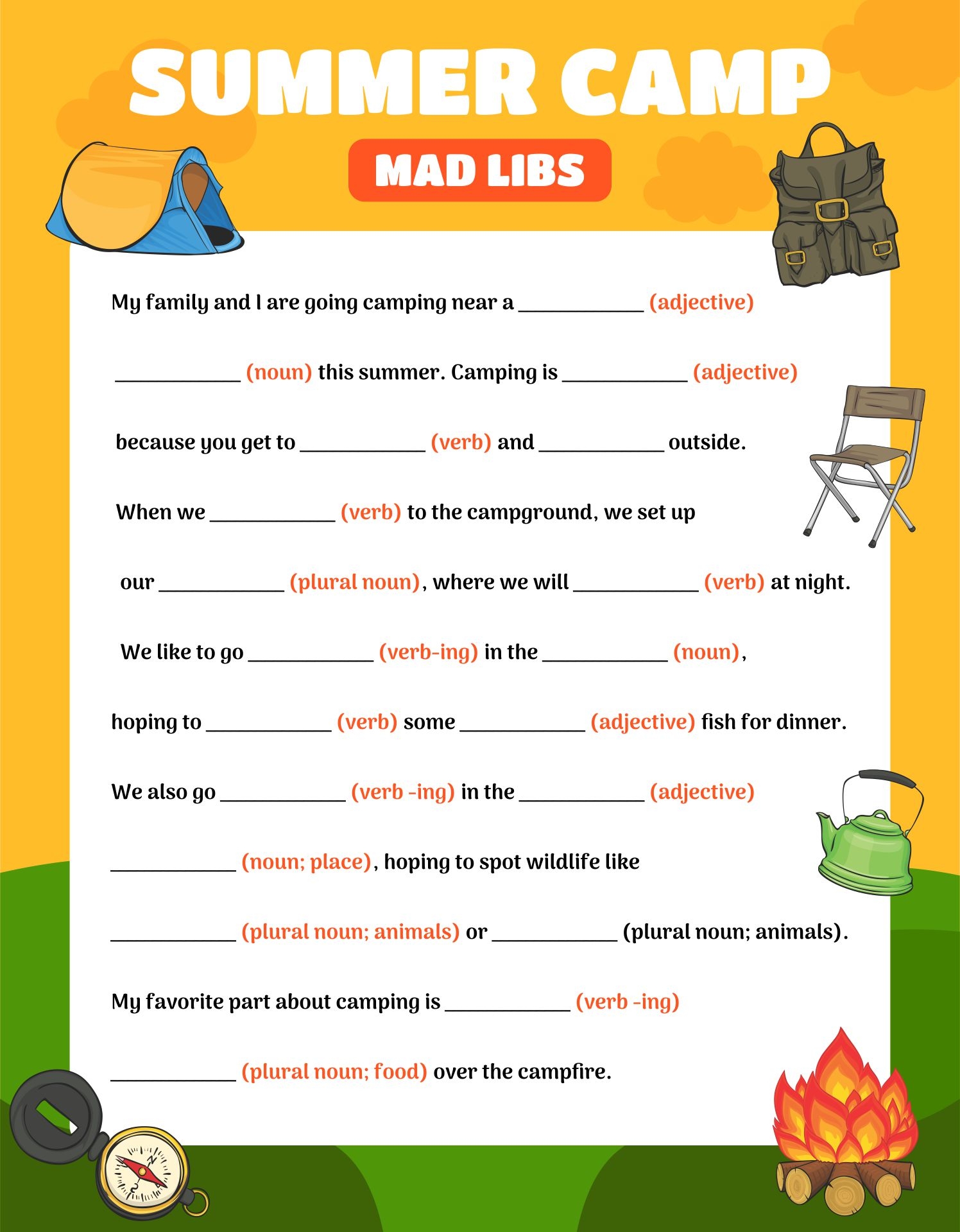 Free Printable Mad Libs Printable Mad Libs