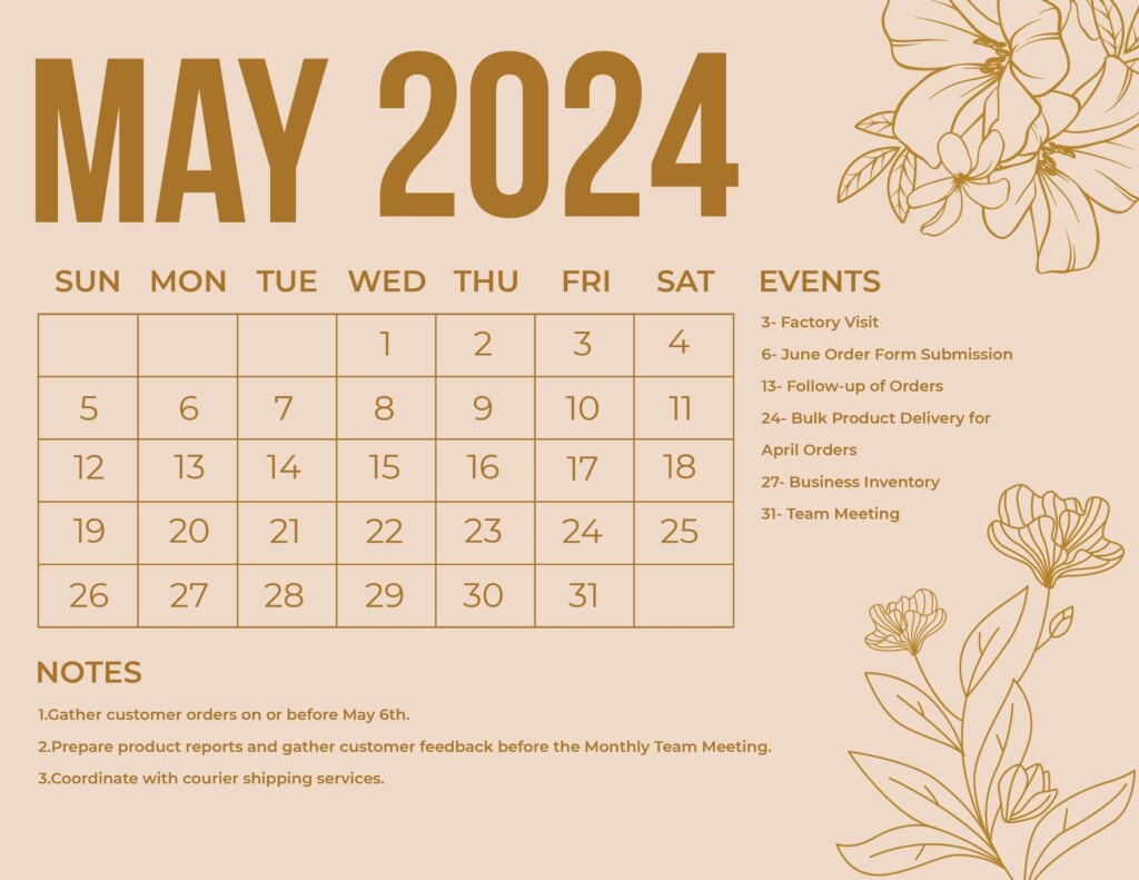 Free Printable May 2024 Calendar Waterproof Eloise Vivienne