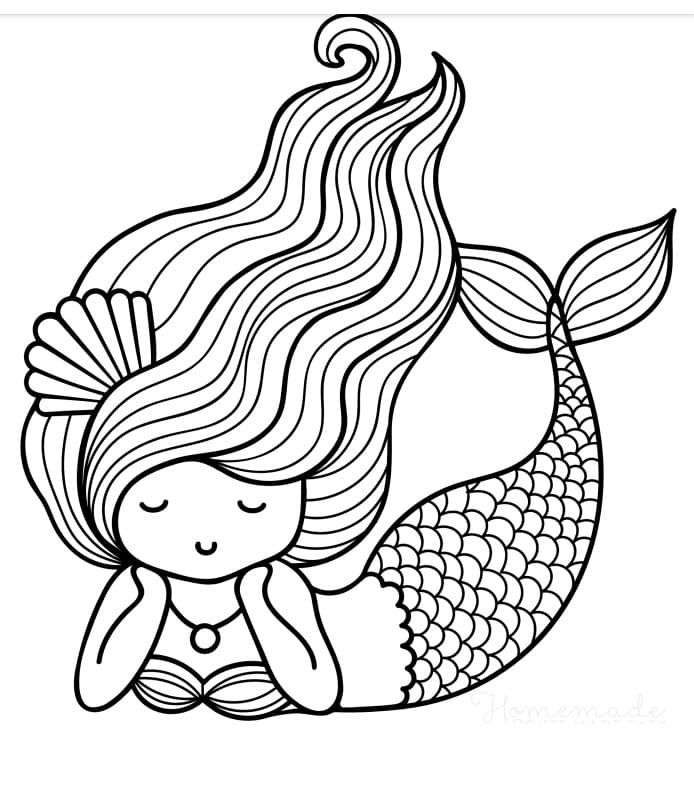 Free Printable Mermaid Coloring Page Free Printable Coloring Pages