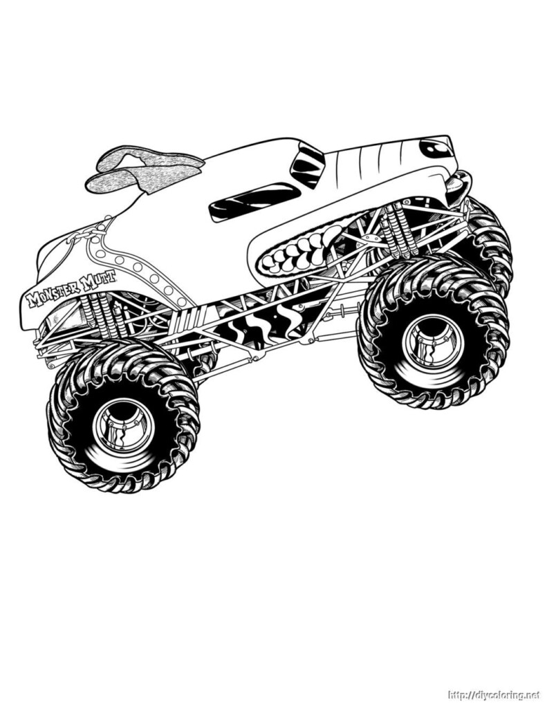 Free Printable Monster Jam Coloring Pages Coloring Home