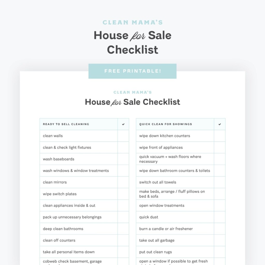 Free Printable Moving Checklist Clean Mama Fillable Form 2025