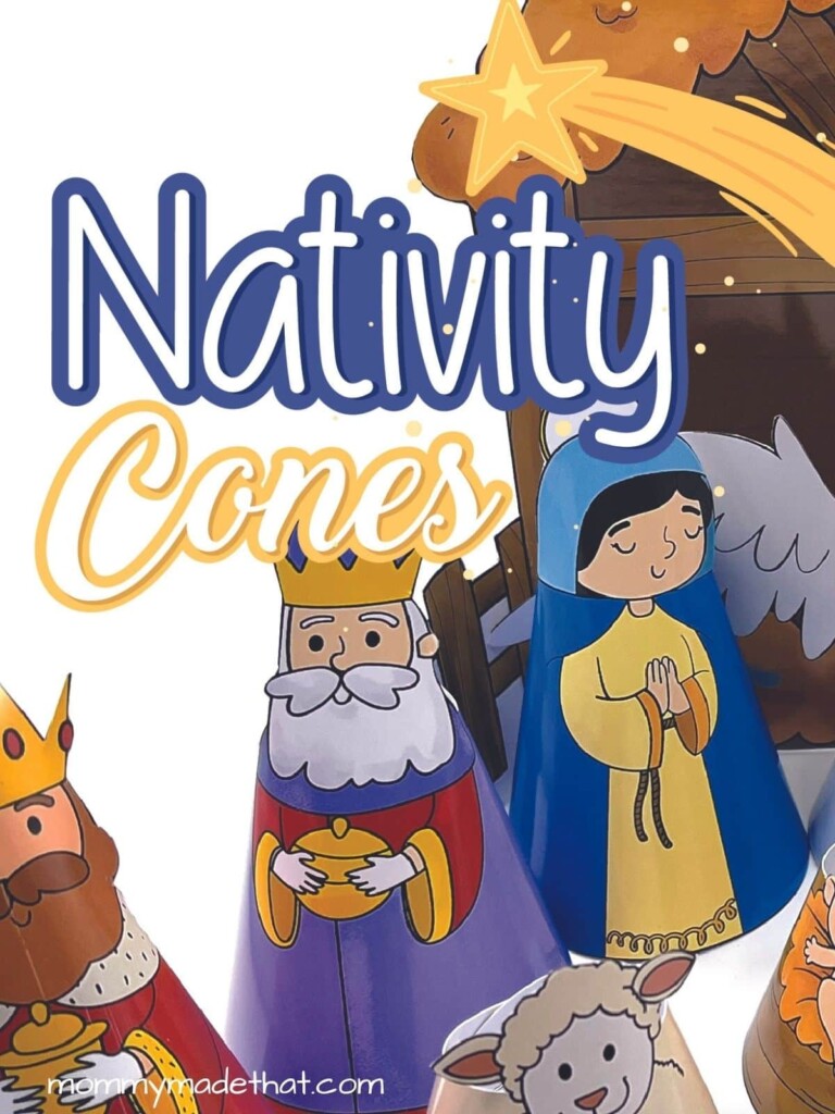 Free Printable Nativity Scene Super Cute 3D Scene 