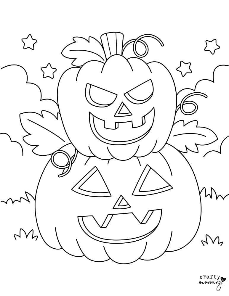 Free Printable Pumpkin Coloring Pages Crafty Morning