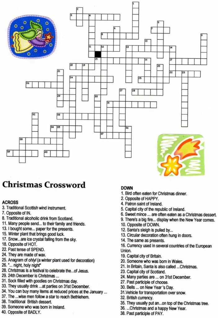 Free Printable Religious Christmas Crossword Puzzles Emma Crossword 