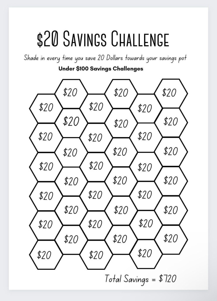 Free Printable Savings Challenge Printable