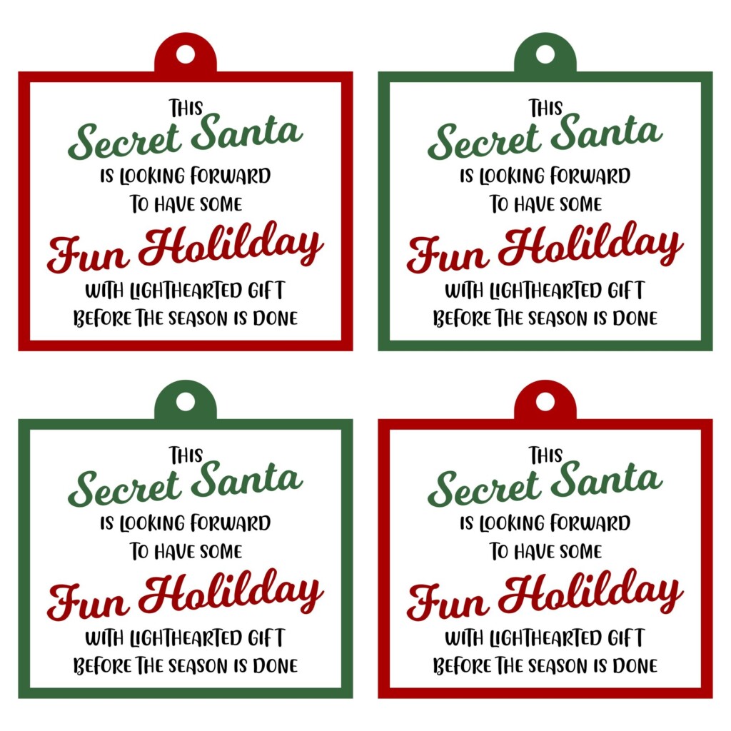 Free Printable Secret Santa Gift Tags