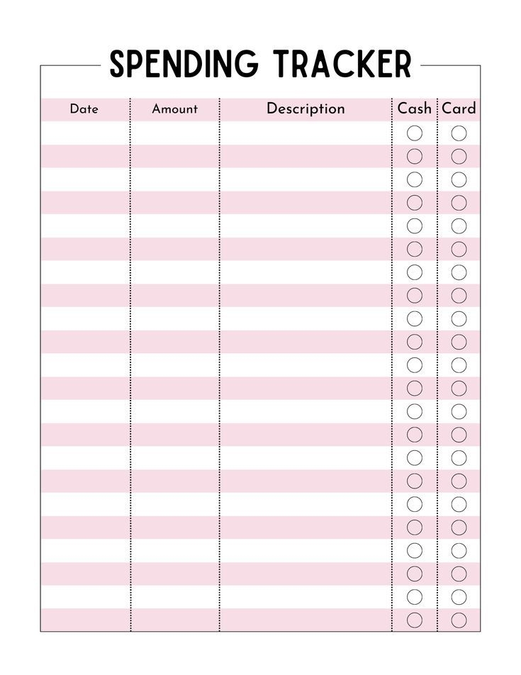 Free Printable Spending Tracker Take Control Of Your Finances