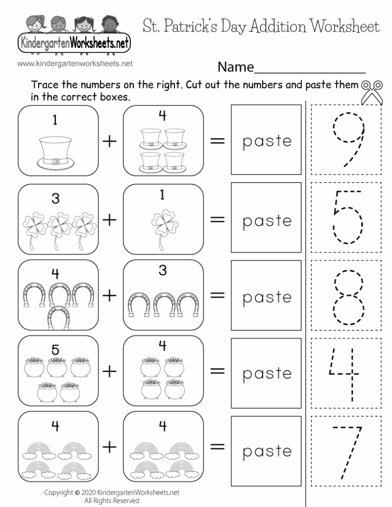 Free Printable St Patrick 39 s Day Addition Worksheet