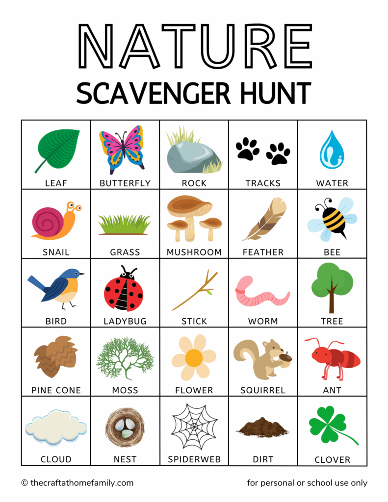 Free Printable Summer Nature Scavenger Hunt Printable New Year Banners