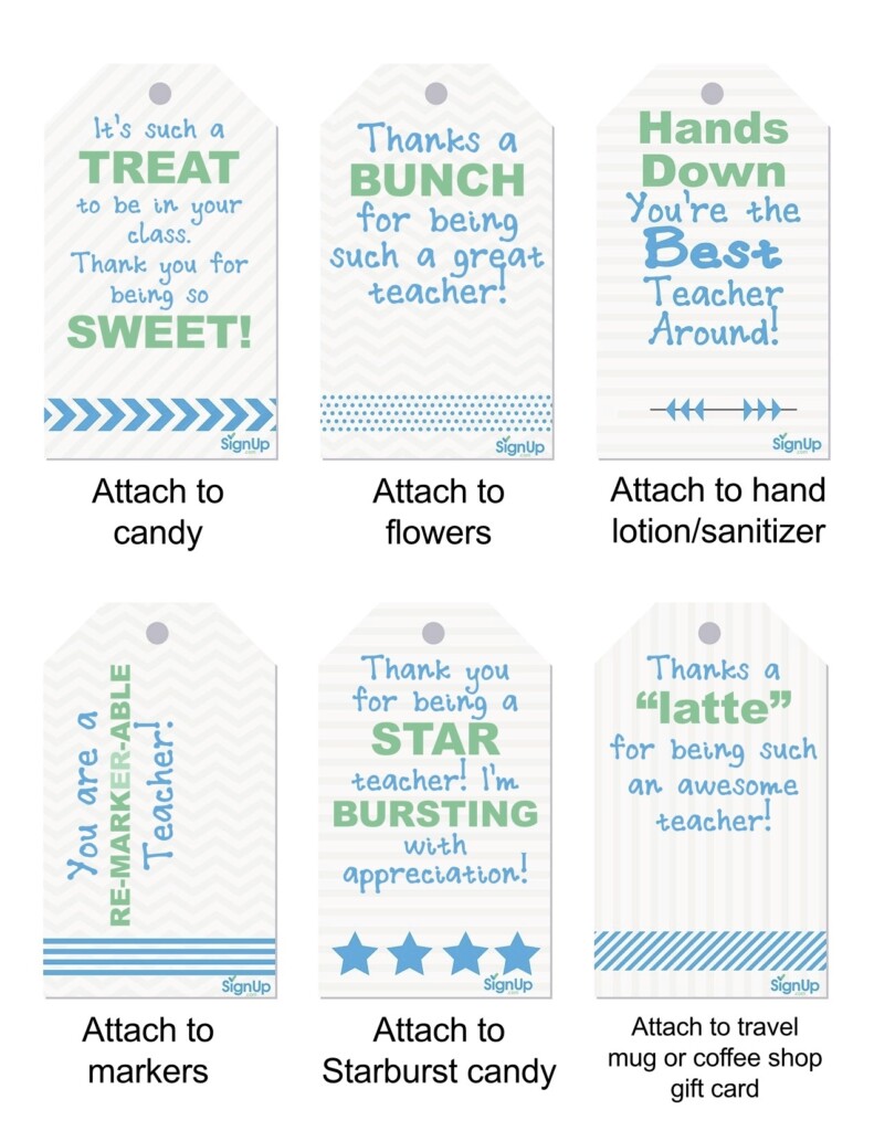 Free Printable Tags For Teacher Appreciation Free Printable