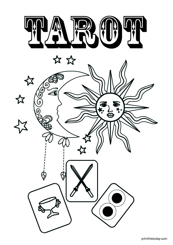 Free Printable Tarot Journal Cover Page Print This Today More Than