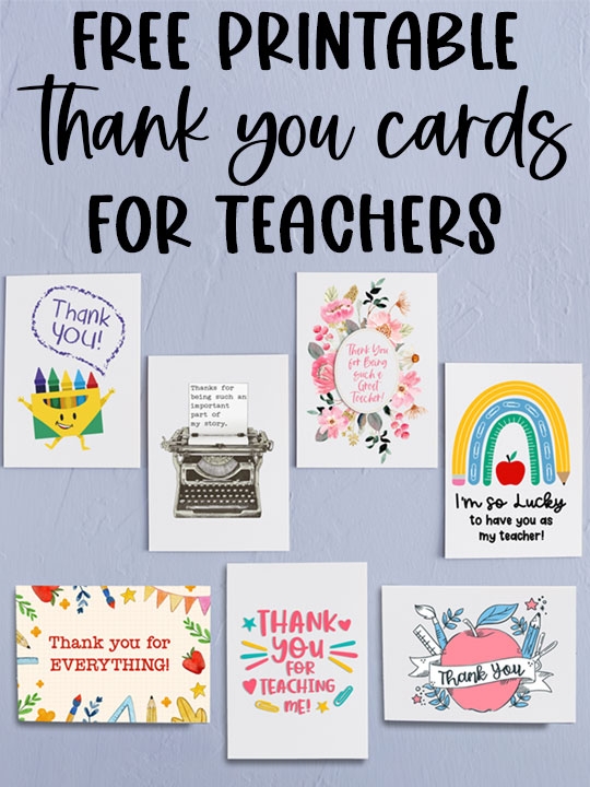 Free Printable Thank You Cards for Teacher Appreciation PINTEREST Mom 