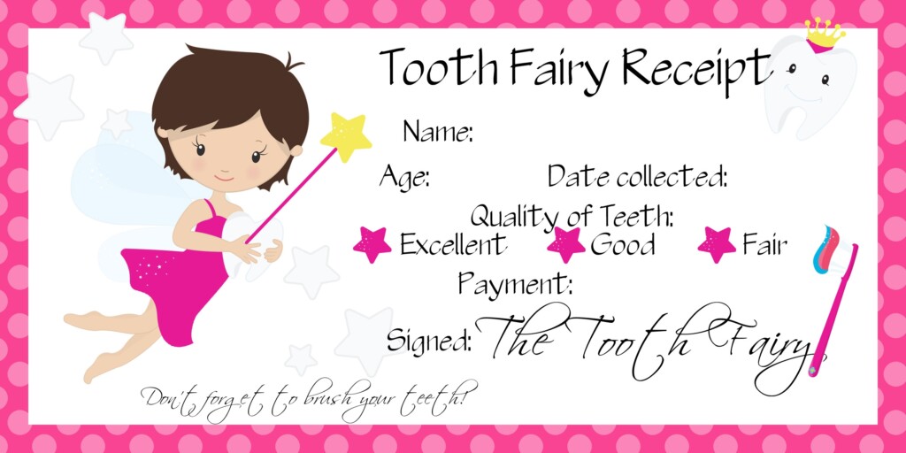 Free Printable Tooth Fairy Notes