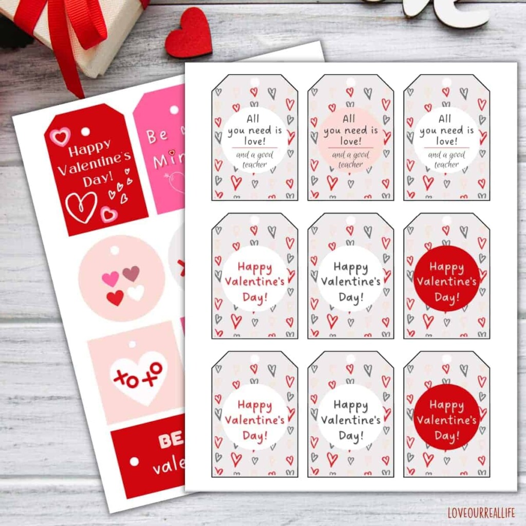 FREE Printable Valentine 39 s Gift Tags For Teachers Love Our Real Life