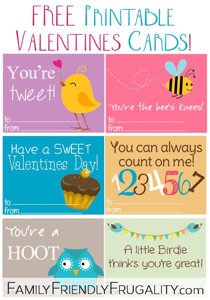 Free Printable Valentine s Day Cards 8 Fun Designs Valentines 