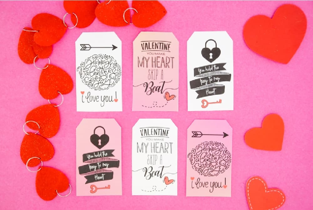 Free Printable Valentines Tags Made With HAPPY