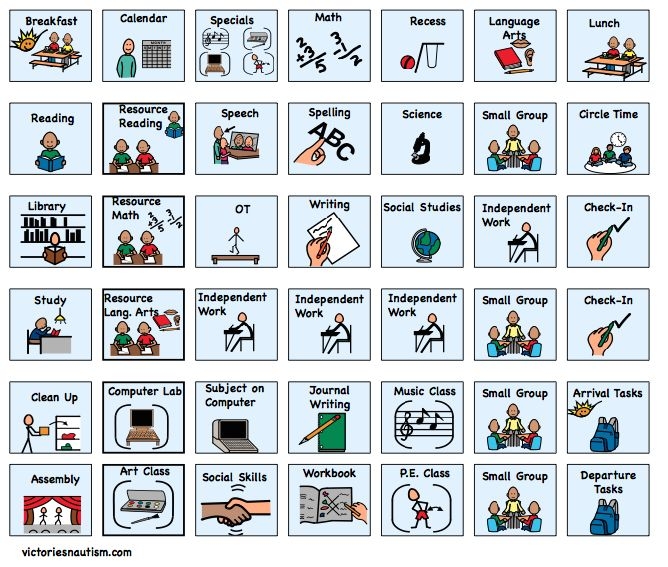 Free Printable Visual Schedule For Autism