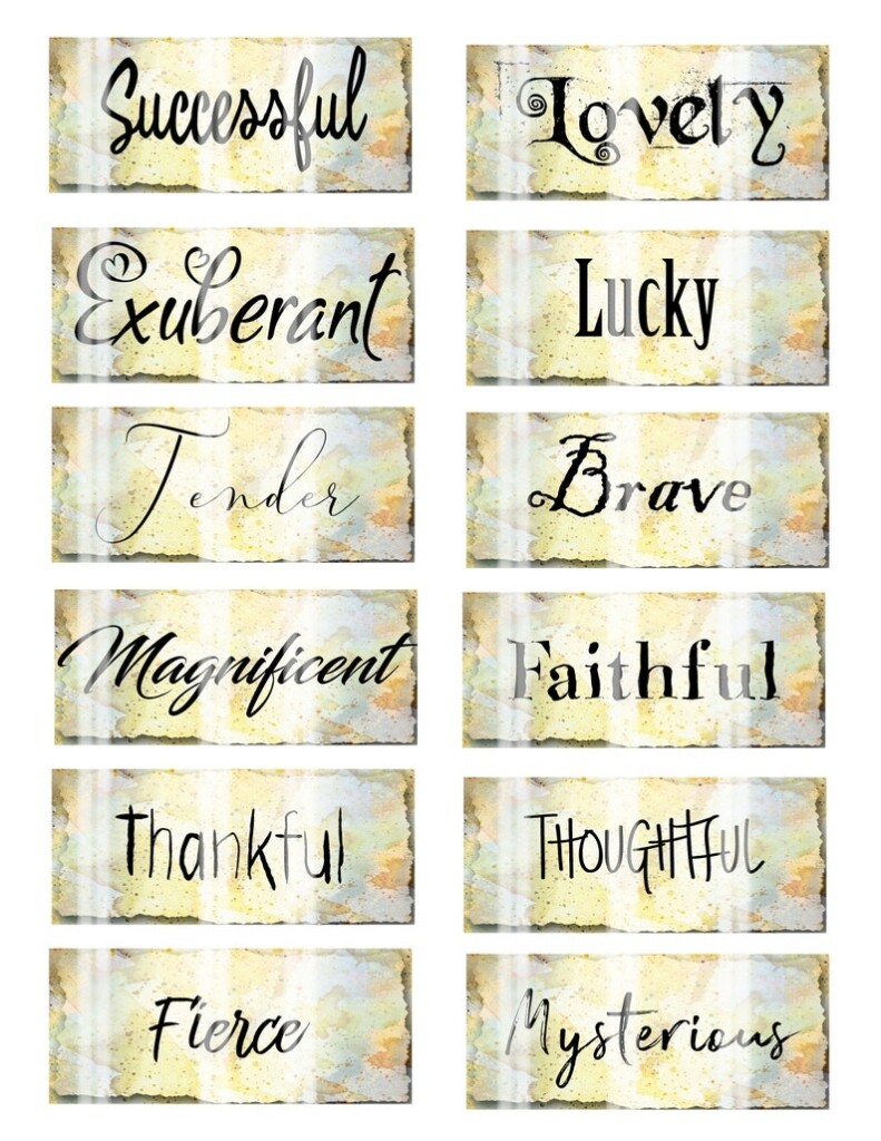 Free Printable Words For Junk Journals Printable Templates