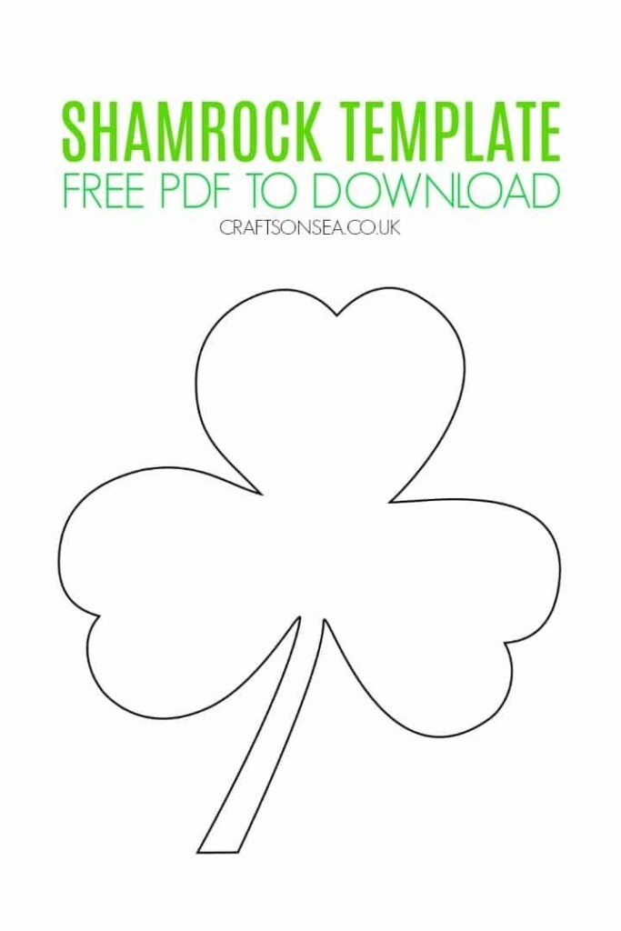 Free Shamrock Template Printable PDF Crafts On Sea Shamrock 