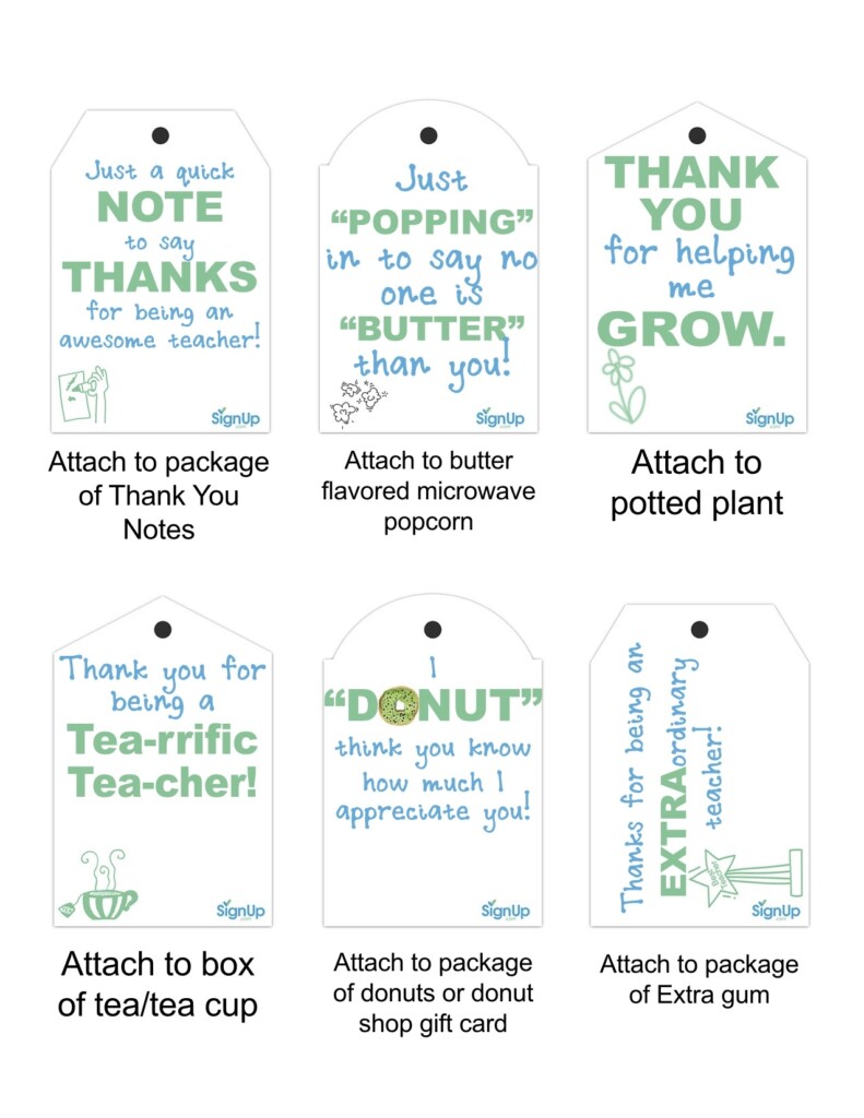 Free Teacher Appreciation Printables SignUp